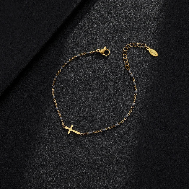 WW | Goldfarbene Kreuzarmband