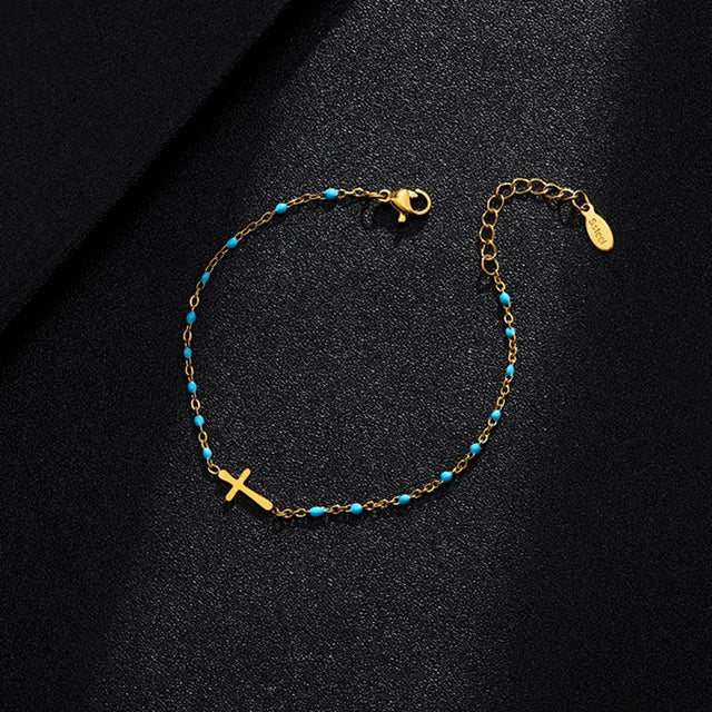 WW | Goldfarbene Kreuzarmband
