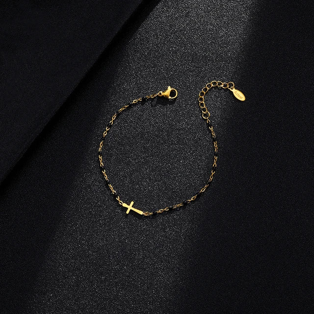 WW | Goldfarbene Kreuzarmband