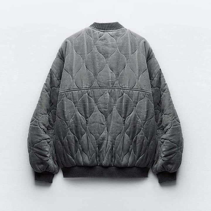 W&W Mode - Wattierte Bomberjacke mit Steppdesign und Rippbündchen