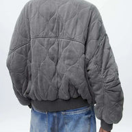 WW - Wattierte Bomberjacke mit Steppdesign und Rippbündchen