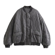 WW | Lockere Graue Bomberjacke Für Damen