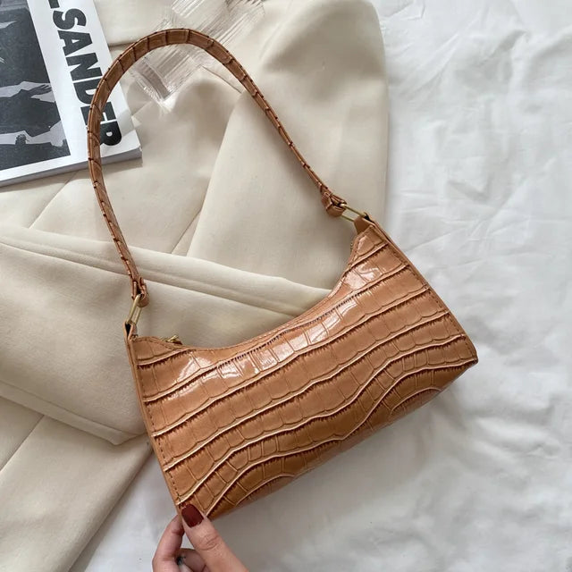 WW – Damen-Umhängetasche im Retro-Stil aus Leder