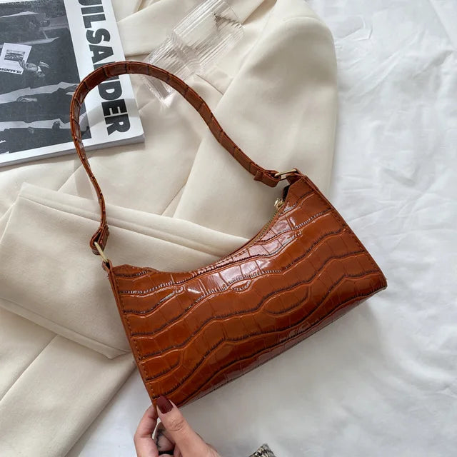 WW – Damen-Umhängetasche im Retro-Stil aus Leder