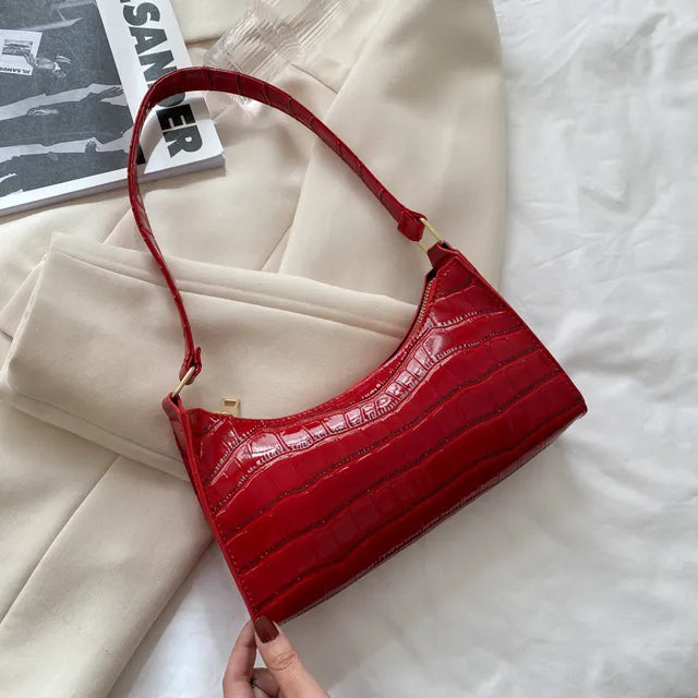 WW – Damen-Umhängetasche im Retro-Stil aus Leder