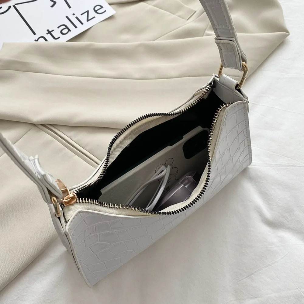 WW – Damen-Umhängetasche im Retro-Stil aus Leder