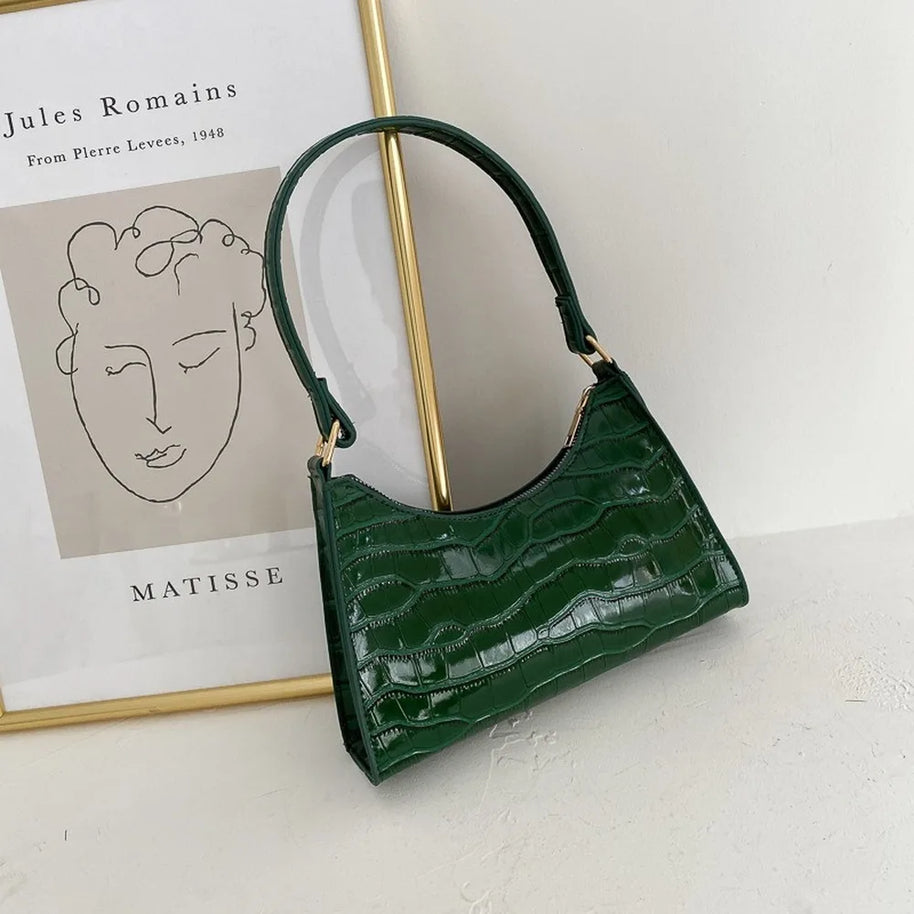 WW – Damen-Umhängetasche im Retro-Stil aus Leder