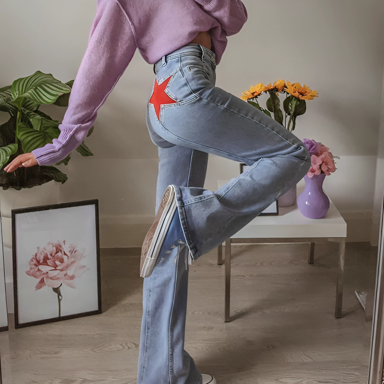 W&W Mode | Loose Fit Jeans Mit Sternen