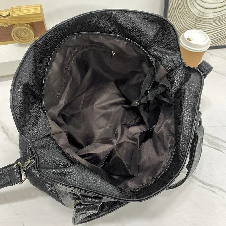 W&W Mode – Hobo-Schultertasche aus Leder für Damen