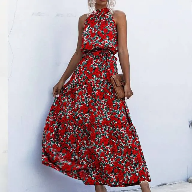 WW | Strapless Maxikleid mit Blumenmuster