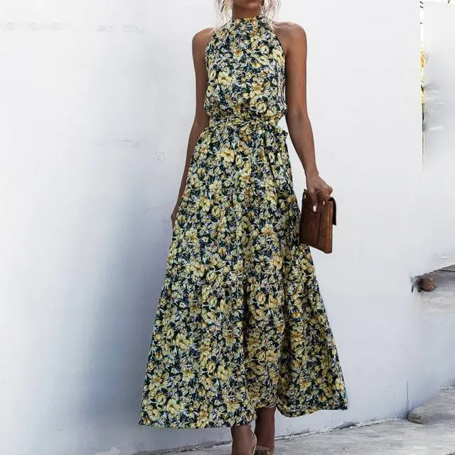 WW | Strapless Maxikleid mit Blumenmuster