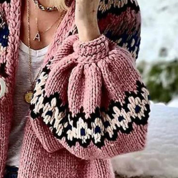 WW | Gemütlicher Strickcardigan mit Ballonärmeln