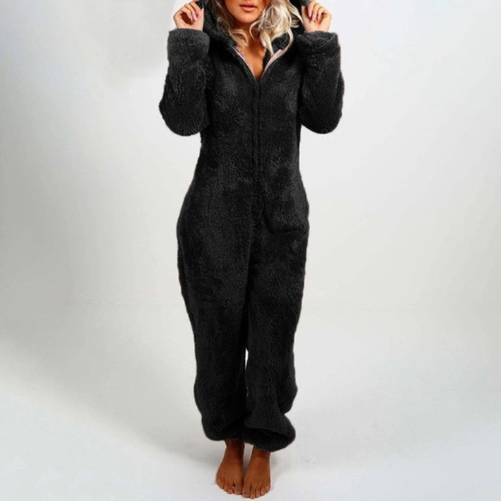 WW | Jumpsuit Lange Ärmel Kapuze Overalls Damen Loungewear