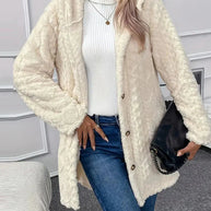 WW | Strickjacke Mit Kapuze Mittellang Strickjacke Damen Strickjacke
