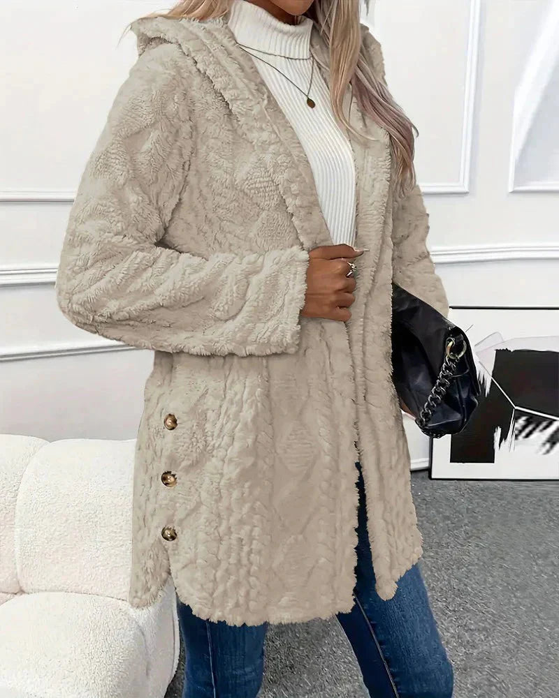 WW | Strickjacke Mit Kapuze Mittellang Strickjacke Damen Strickjacke