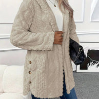 WW | Strickjacke Mit Kapuze Mittellang Strickjacke Damen Strickjacke