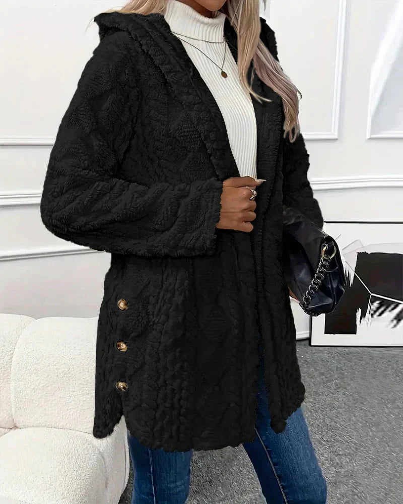 WW | Strickjacke Mit Kapuze Mittellang Strickjacke Damen Strickjacke