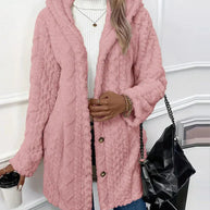 WW | Strickjacke Mit Kapuze Mittellang Strickjacke Damen Strickjacke
