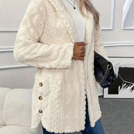 WW | Strickjacke Mit Kapuze Mittellang Strickjacke Damen Strickjacke