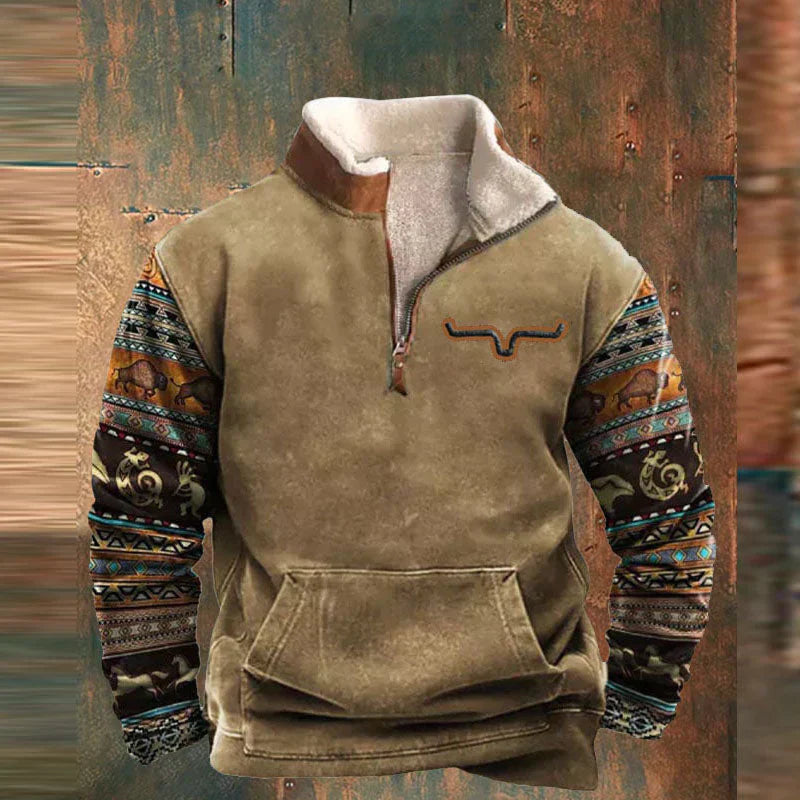 WW | Pullover Halber Reißverschluss Pullover Herren Winterkleidung