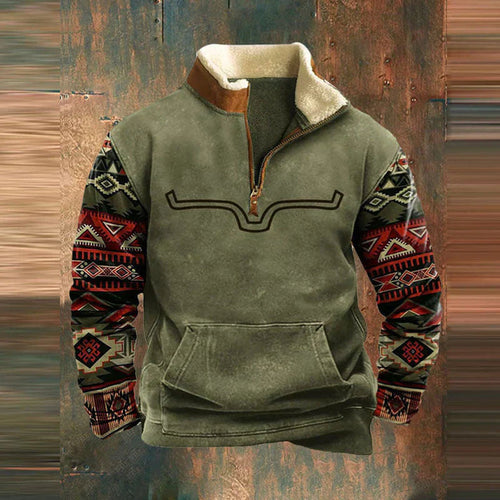 WW | Pullover Halber Reißverschluss Pullover Herren Winterkleidung