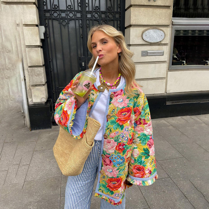 Damen Frühlingsjacke mit Muster