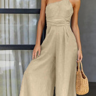 WW | Rückenausschnitt Doppelte Bande Jumpsuit