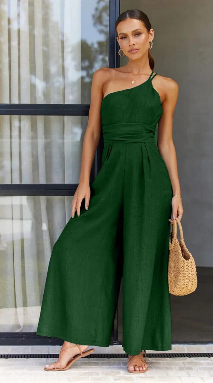 WW | Rückenausschnitt Doppelte Bande Jumpsuit