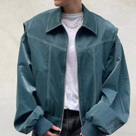WW | Lederbomberjacke Im Vintage-Stil