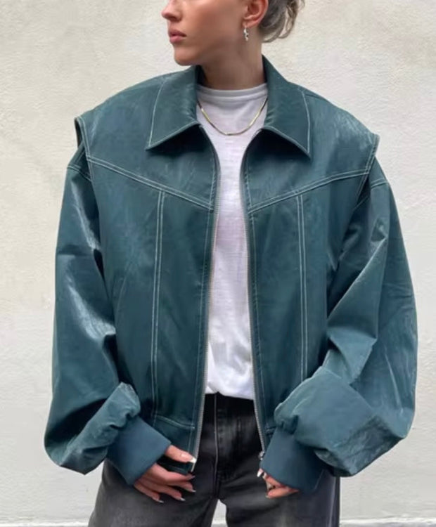 WW | Lederbomberjacke Im Vintage-Stil