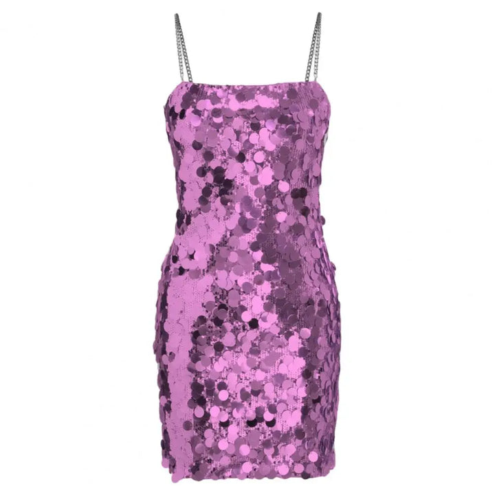 W&W Mode | Metallisches Pailletten-Minikleid