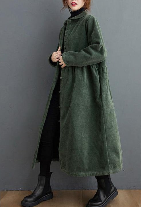 W&W Mode | Zeitlose Lange Cord-Jacke für Damen