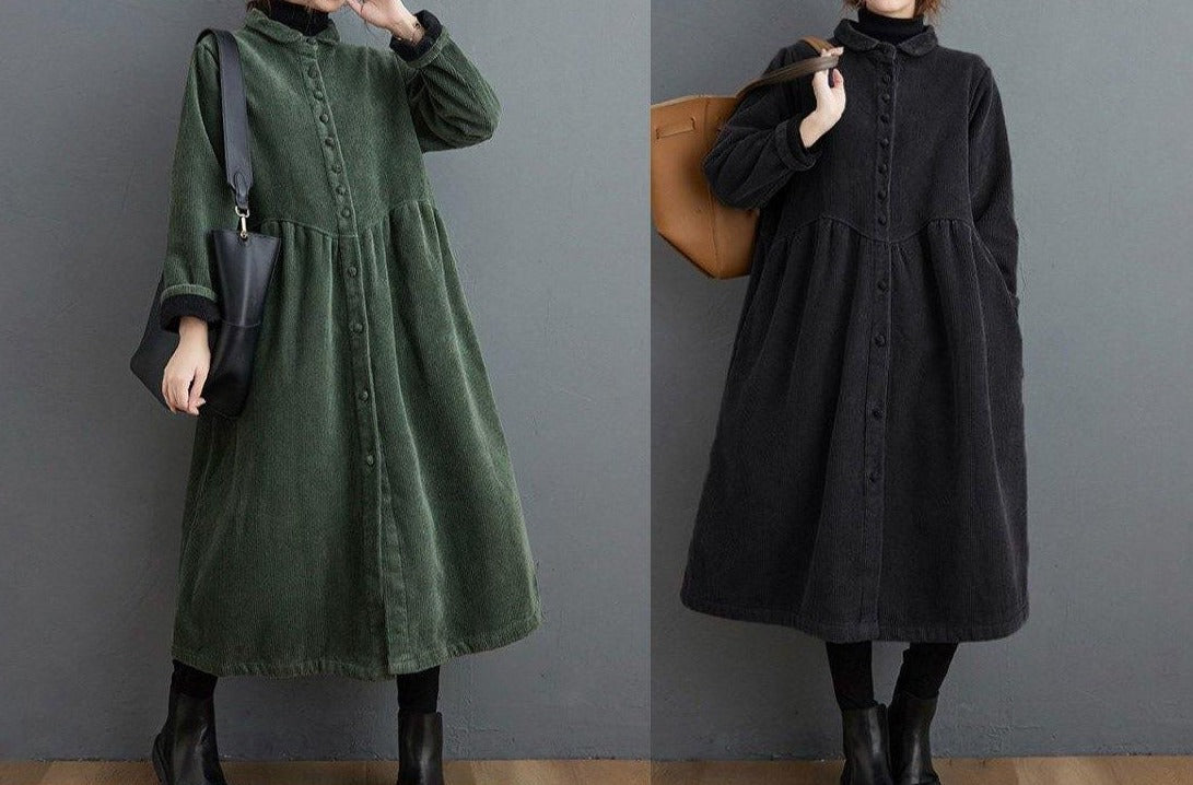 WW | Zeitlose Lange Cord-Jacke für Damen