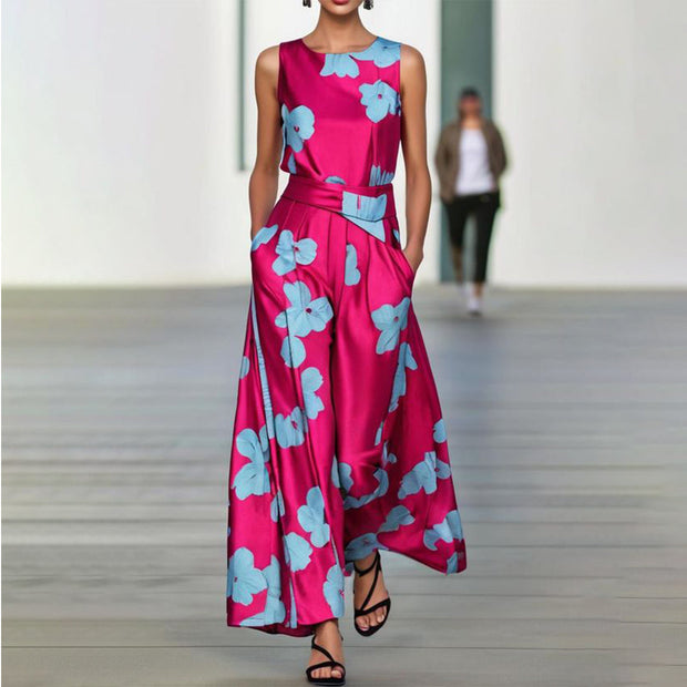 WW | Maxikleid ohne Ärmel Rosa und Rot