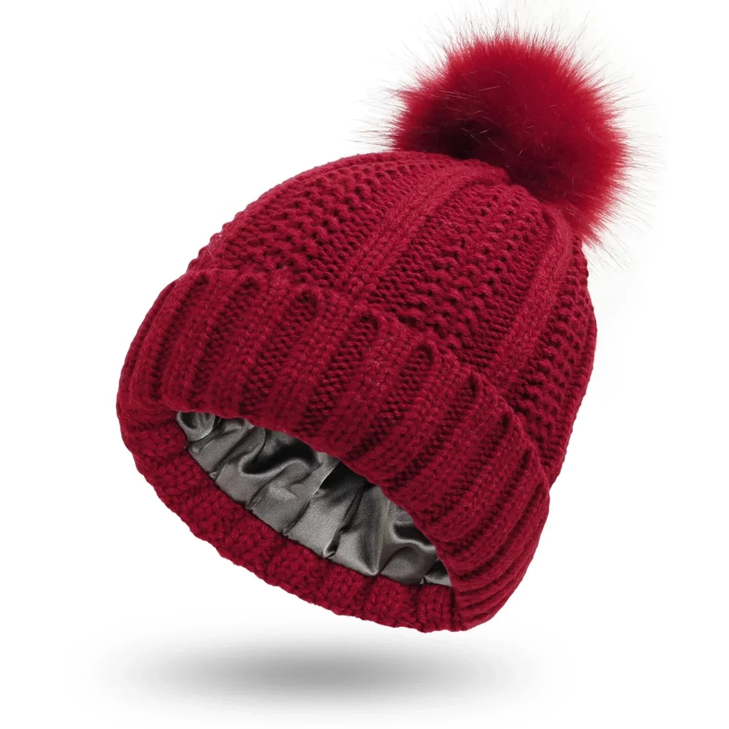WW | Satin gefütterte Strickmütze – warm und modisch für den Winter