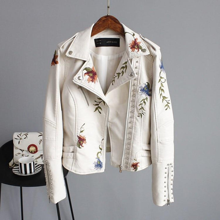 W&W Mode | Lederjacke mit Stickerei