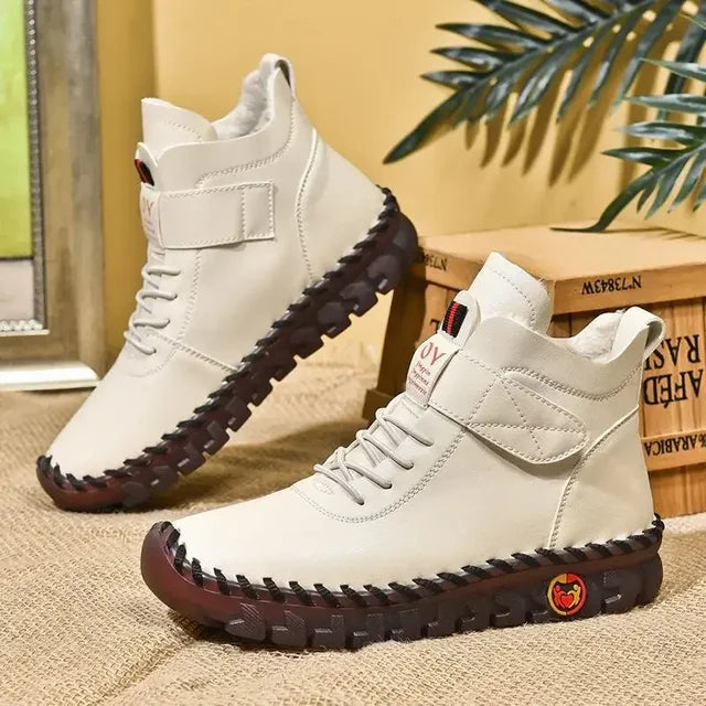 W&W Mode | Halbhohe Lederschuhe für Damen