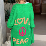 Liebe- und Frieden-Cardigan