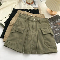 Damen Minirock mit hoher Taille in A-Linie