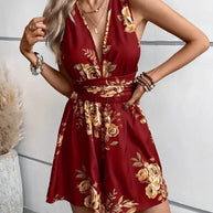 WW | Playsuit, V-Hals, Rückenfrei, Party-Jumpsuit, Sommer-Jumpsuit