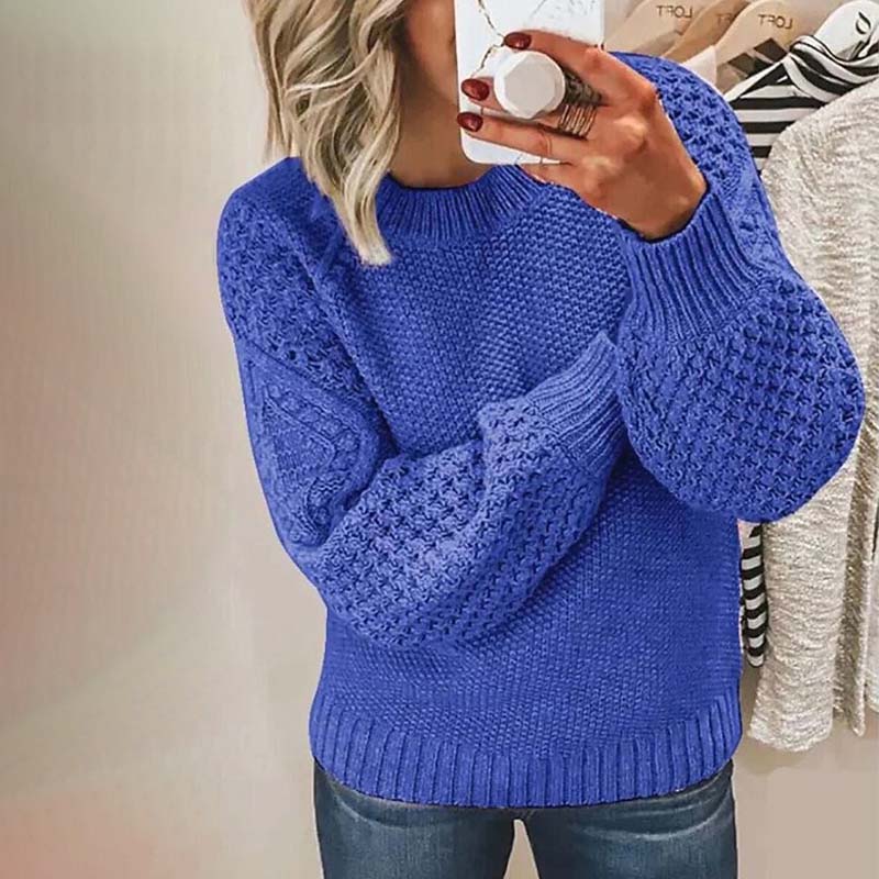 WW | Pullover Weites Modell Grob Gestrickt Pullover Damenstrickzeug