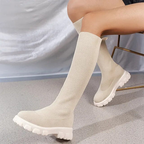 WW – Knöchelhohe Stretch-Sockenstiefel