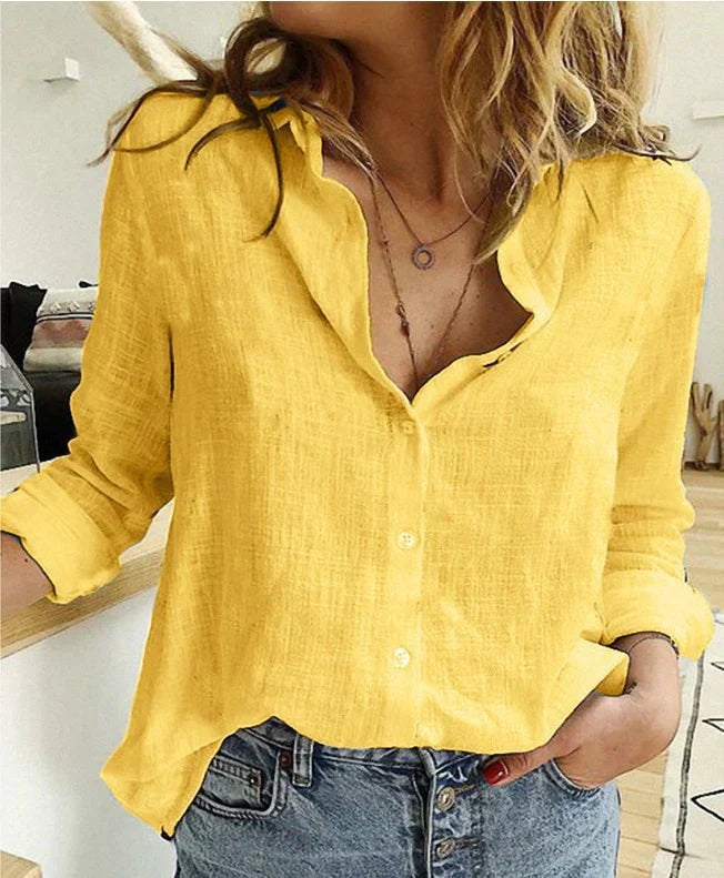 WW | Zeitlose Raffinesse in Einer Eleganten Leinenbluse Für Damen