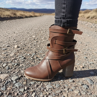 Eudex - Stylische Lederstiefel Retro-Look