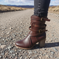 Eudex - Stylische Lederstiefel Retro-Look