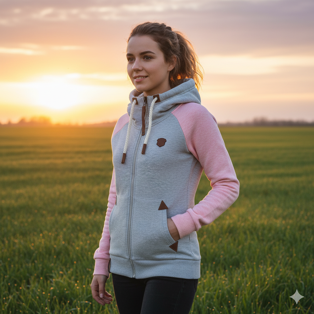 WW | Lässiges Sweatshirt mit Halbem Reißverschluss