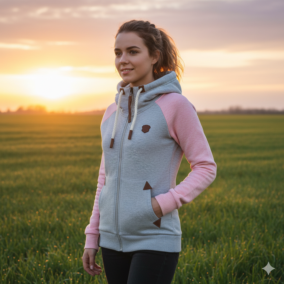 WW | Lässiges Sweatshirt mit Halbem Reißverschluss