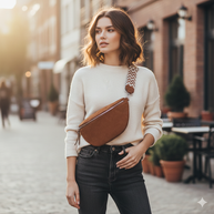 WW | Damen Bauchtasche Schwarz Gürteltasche