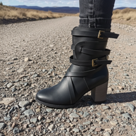 Eudex - Stylische Lederstiefel Retro-Look