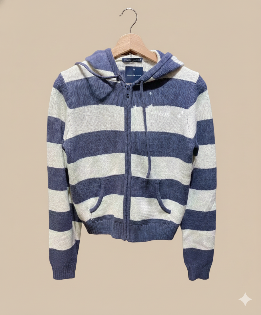 WW | Strickjacke mit Kapuze und Reißverschluss